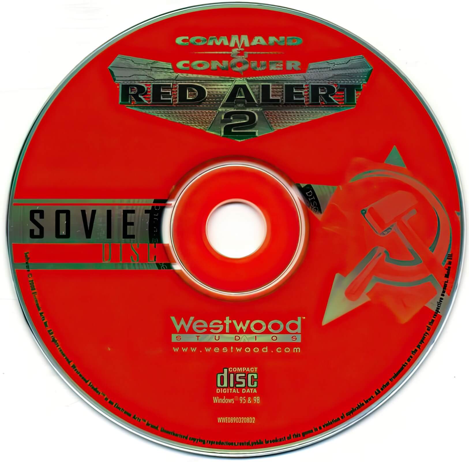 Лицензионный диск Red Alert 2 для Windows